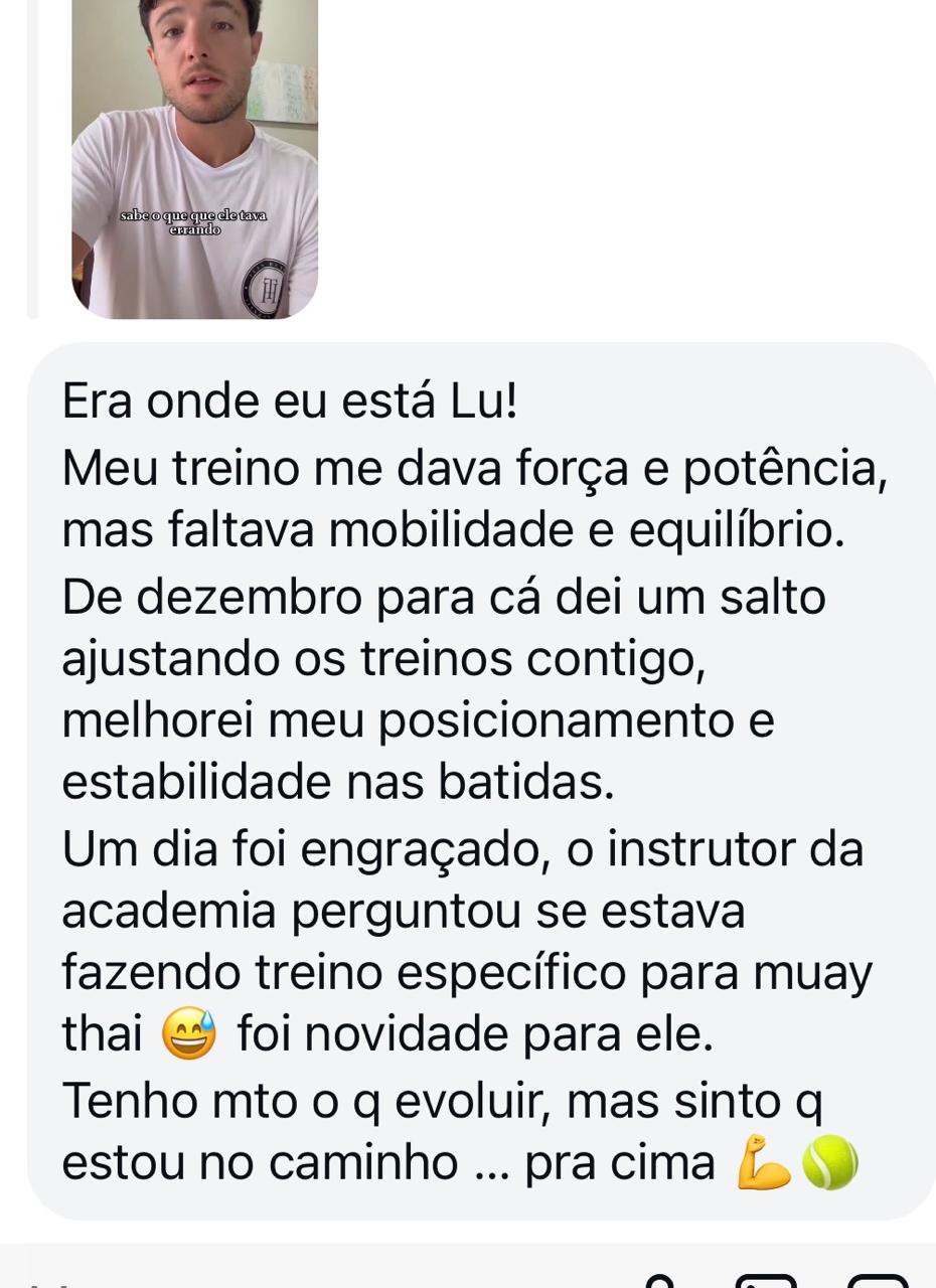 Depoimento sobre melhora de mobilidade e equilíbrio nas batidas desde dezembro